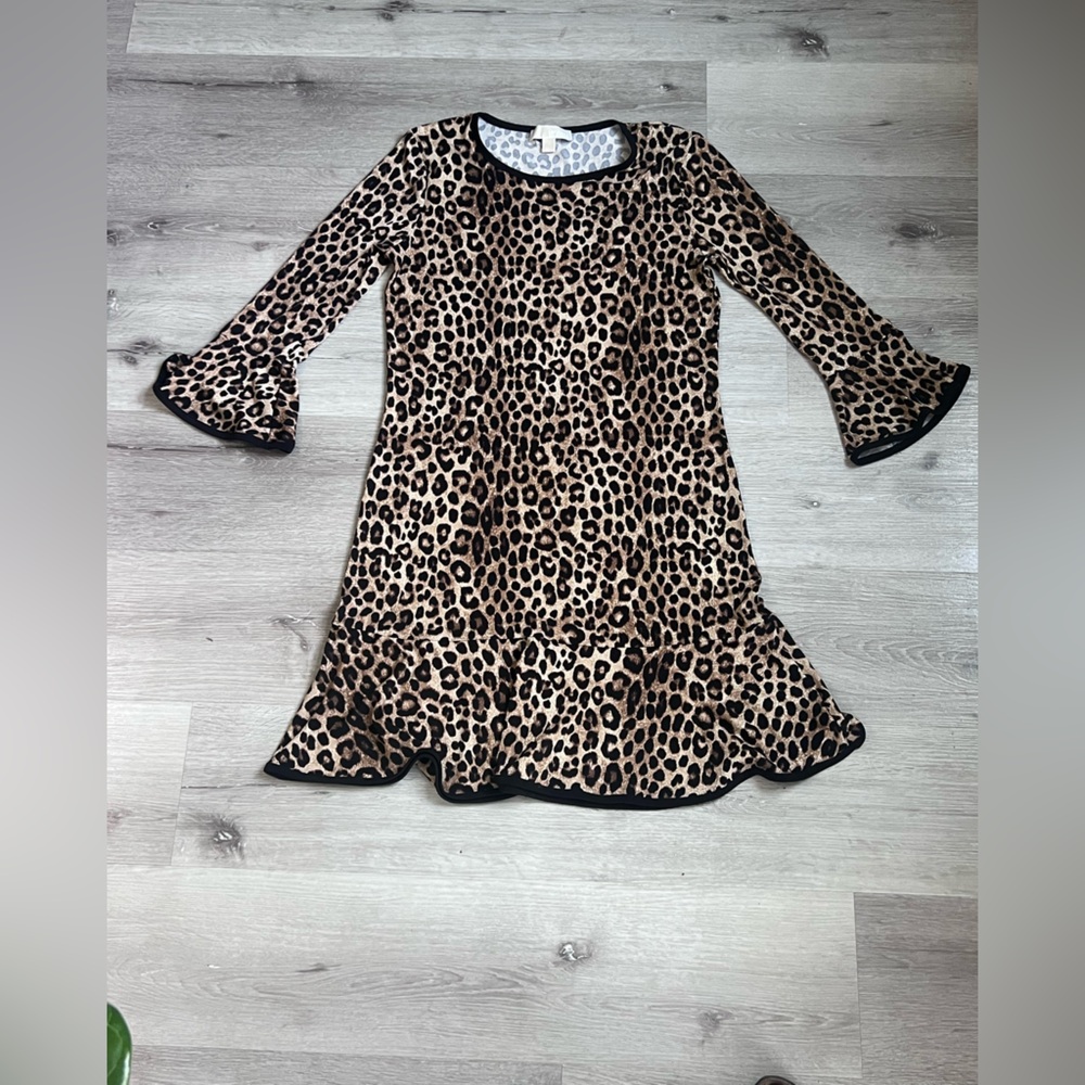 Michael Kors Leopard Print One-Piece Dress - Brown & Black